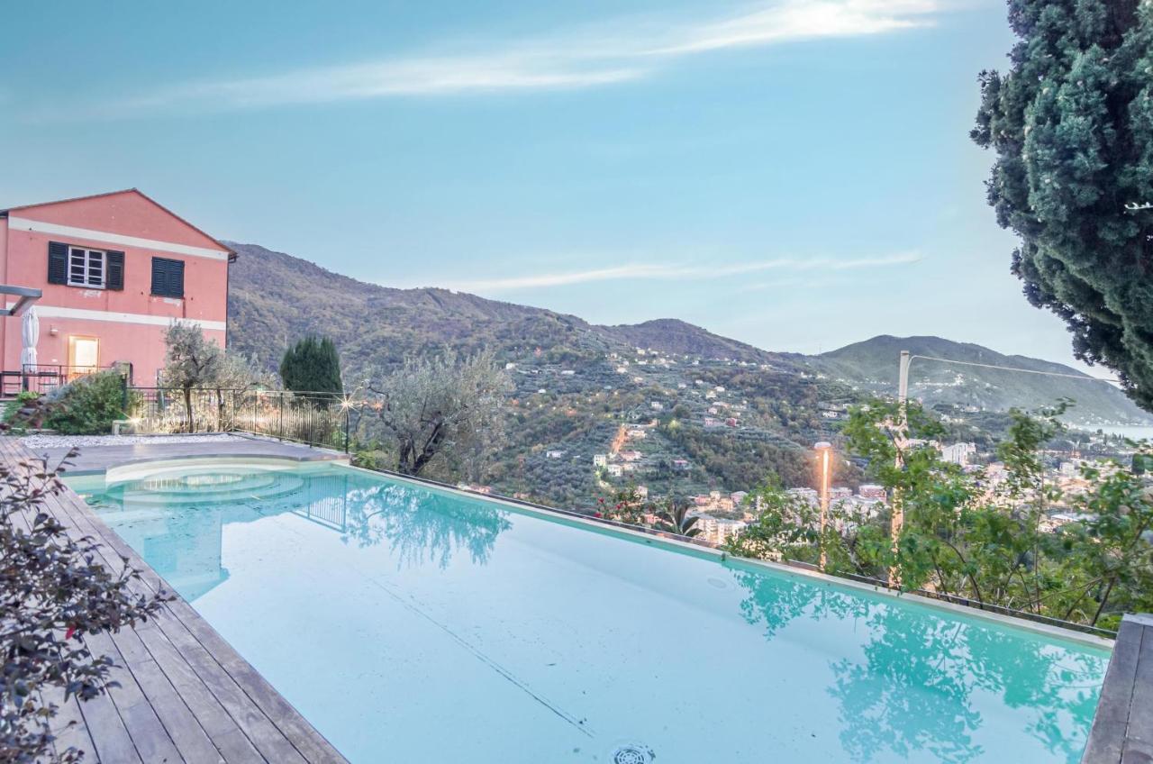 Recco Apartment With View And Pool Εξωτερικό φωτογραφία